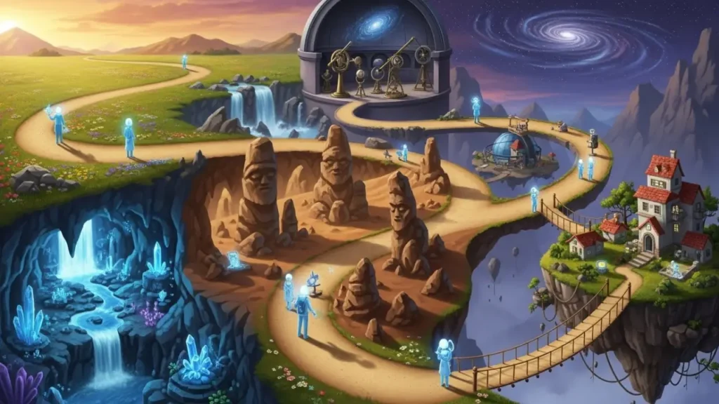 인생의 돌아가는 길 풍경 이미지